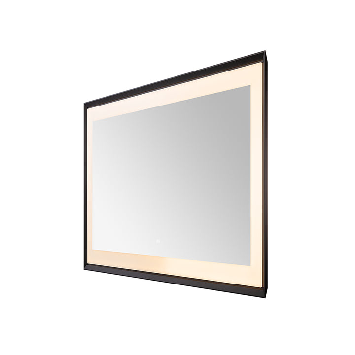 Madison 48" x 36" Framed LED Bathroom Mirror, Anti-Fog in Matte Black