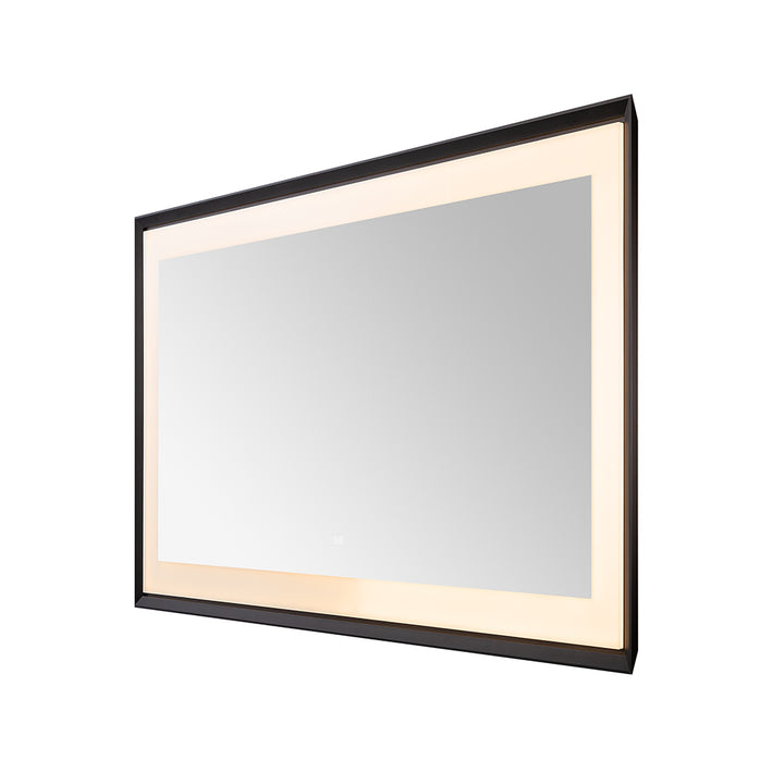 Madison 60" x 36" Framed LED Bathroom Mirror, Anti-Fog in Matte Black