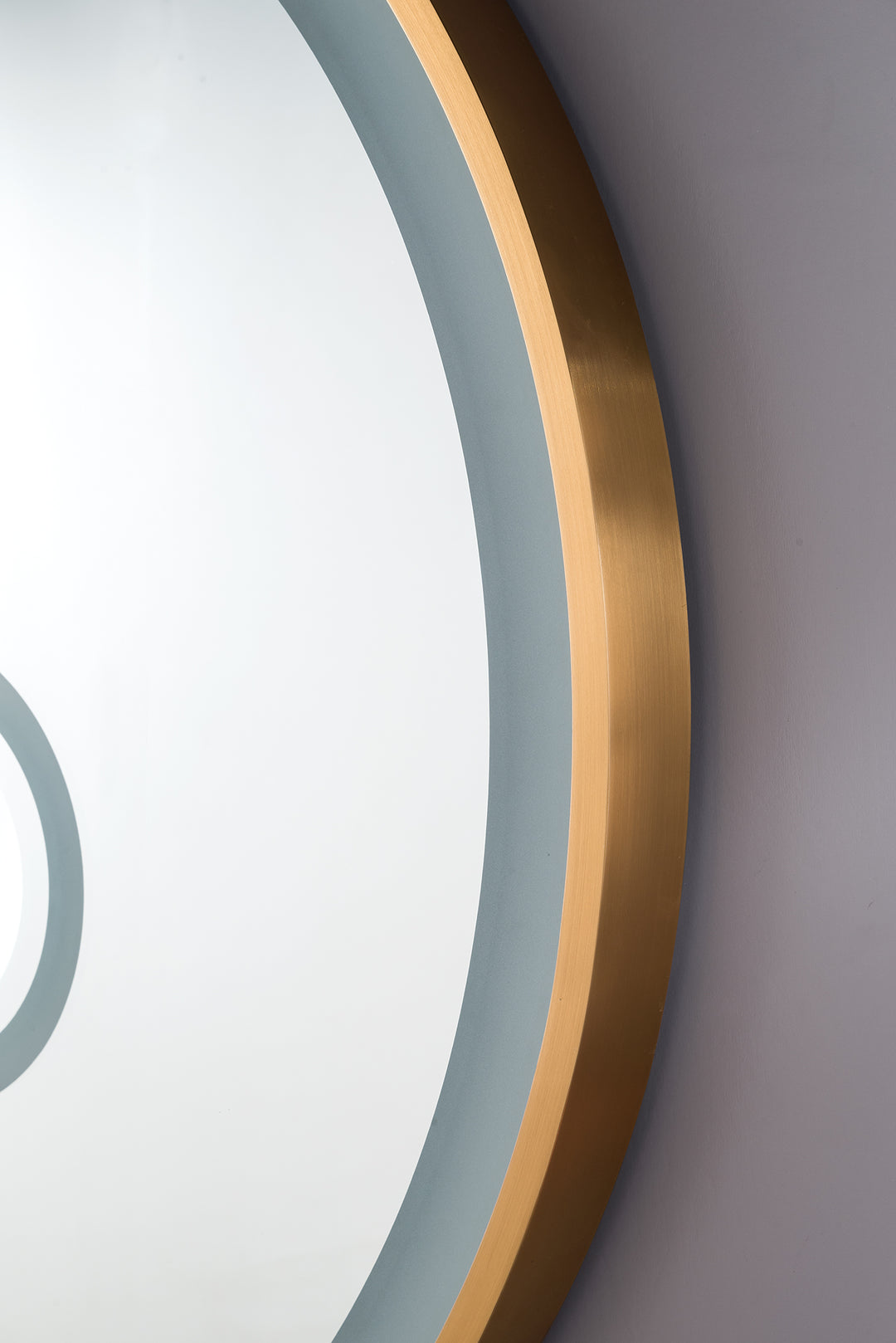 Radiance 35.5" x 35.5" LED Bathroom Mirror, Brushed Gold