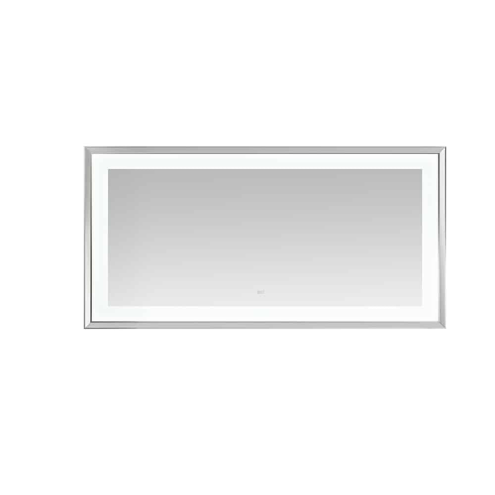 Madison 72" x 36" Framed LED Bathroom Mirror, Anti-Fog in Chrome