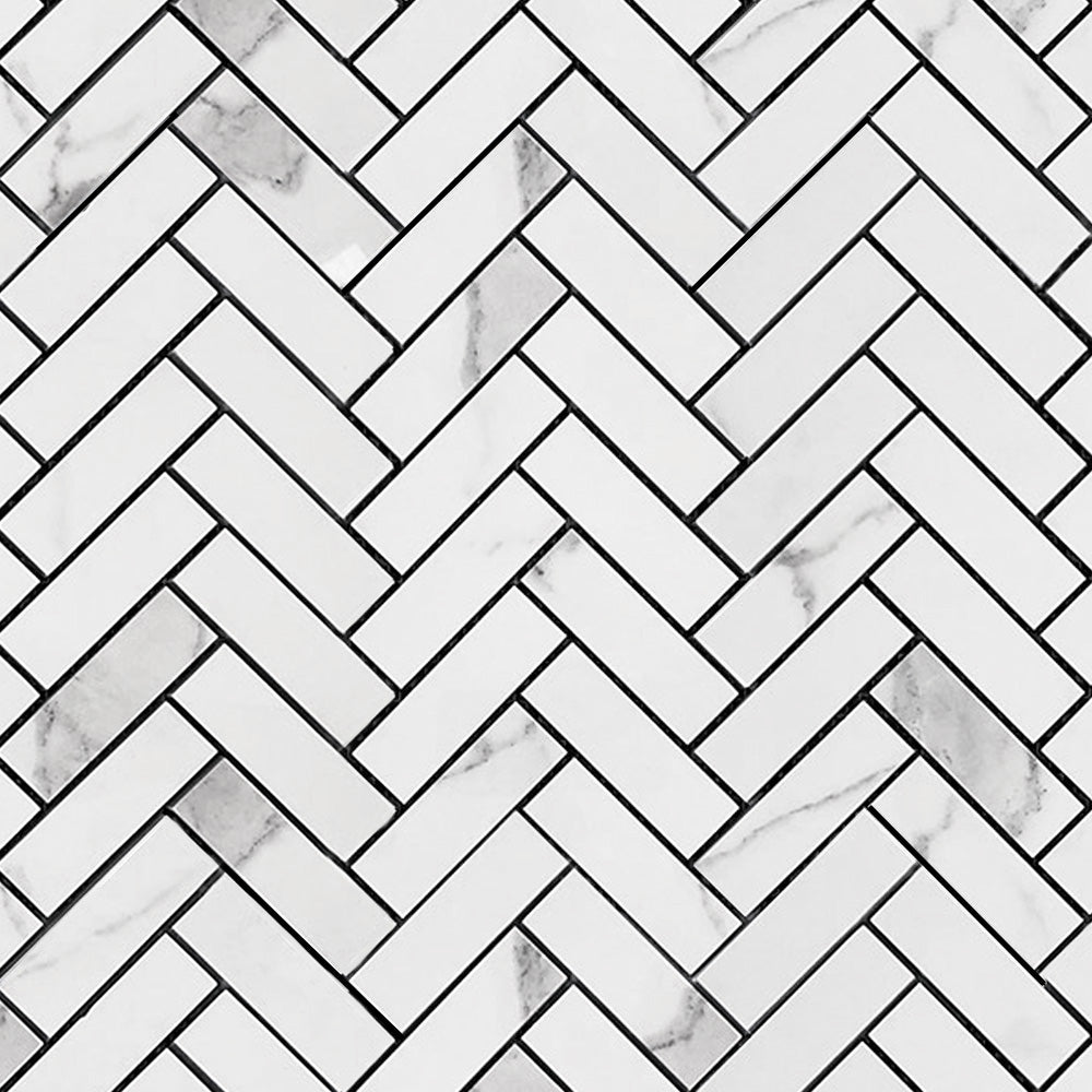 Timeless Marble-Look Porcelain Mosaic Tile
