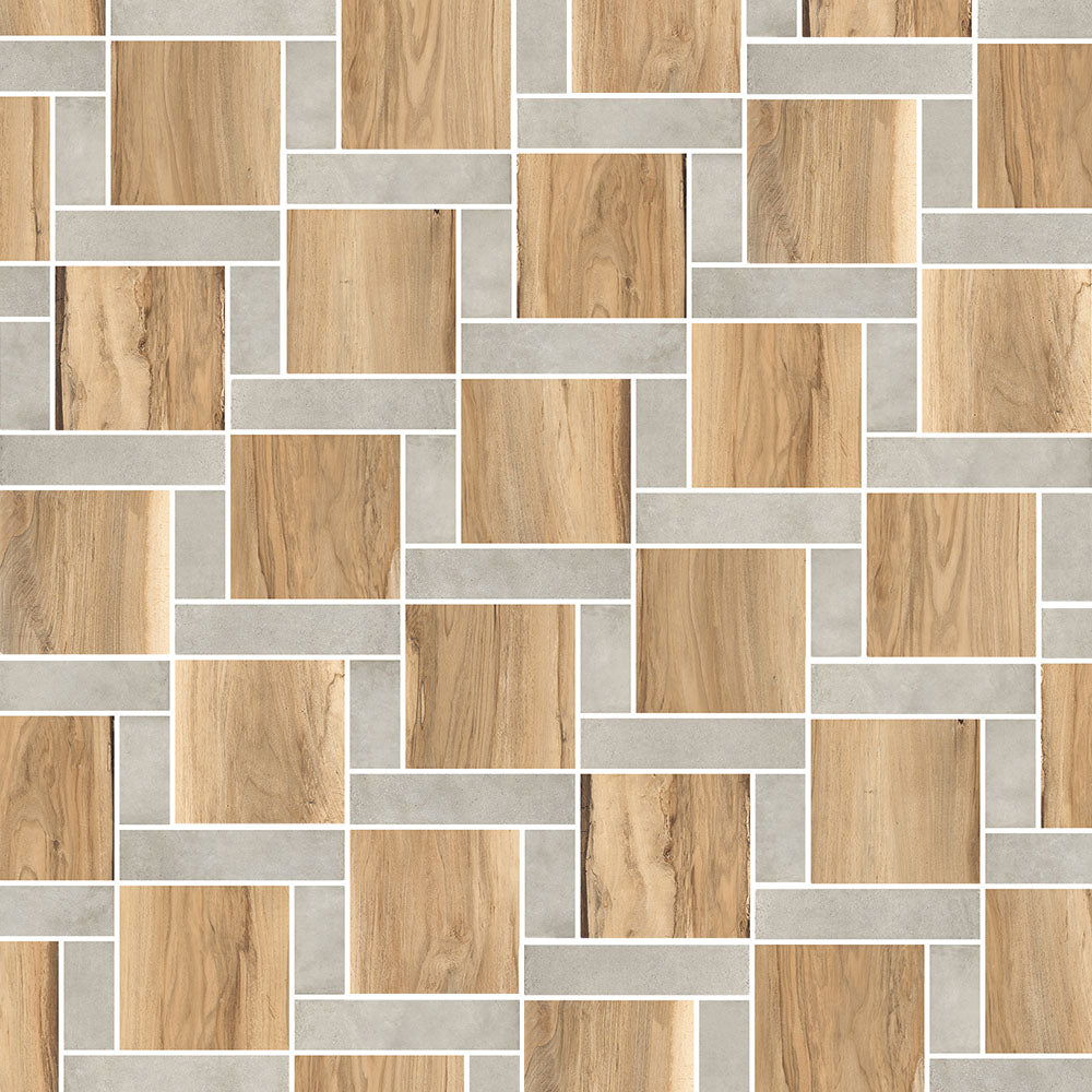 Edgewood Wood-Look Matte Porcelain Mosaic Tile