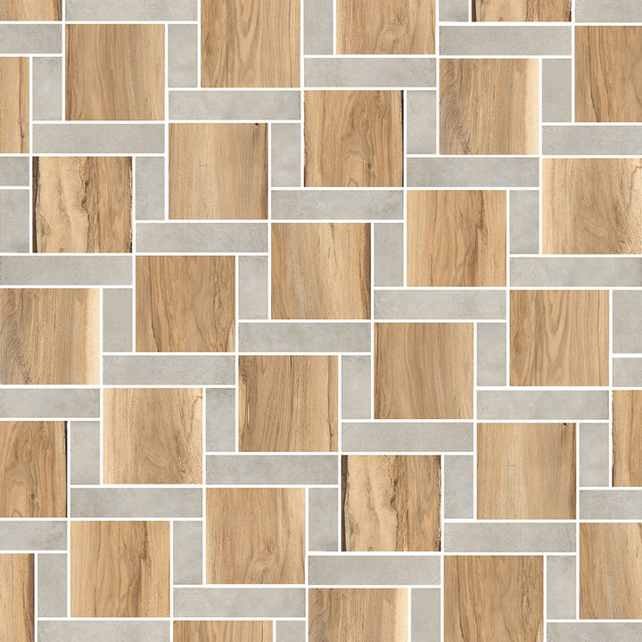 Edgewood Wood-Look Matte Porcelain Mosaic Tile