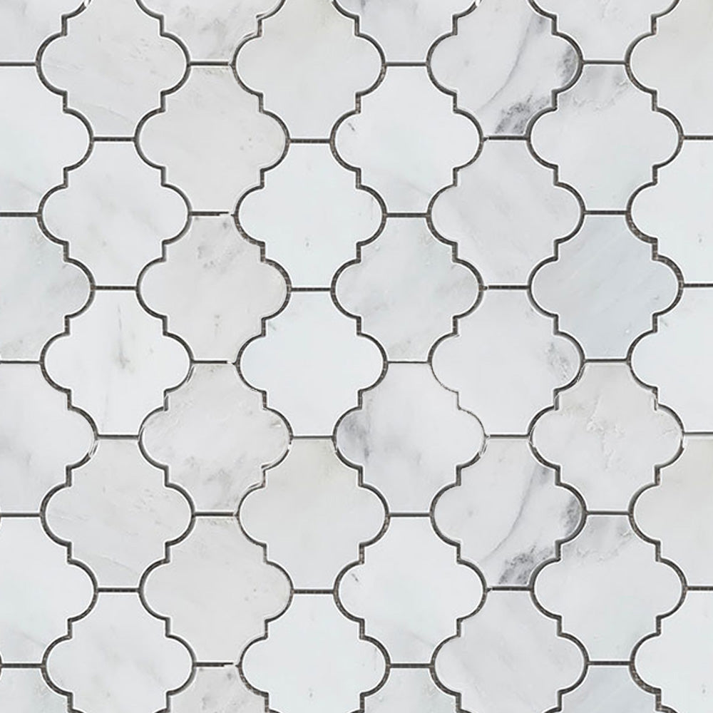 Eastern White Honed Marble Mosaic Tile