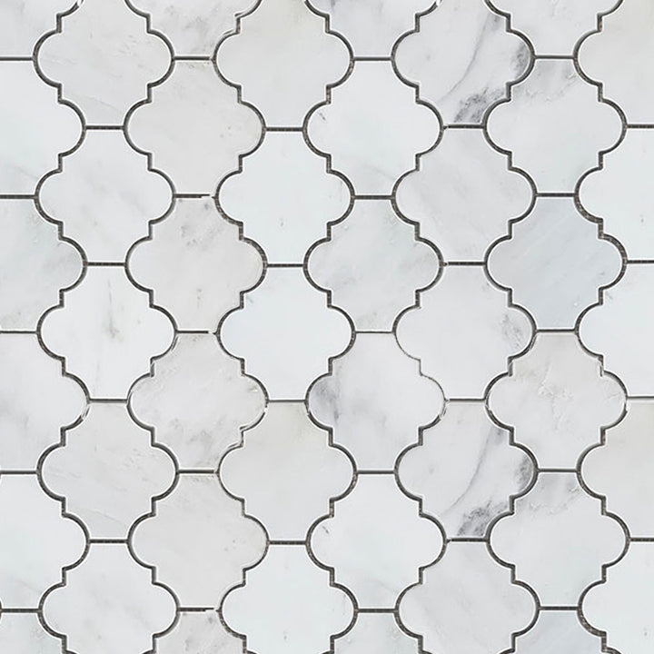 Eastern White Honed Marble Mosaic Tile
