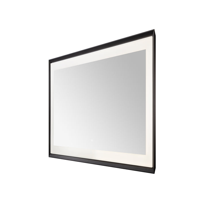Madison 48" x 36" Framed LED Bathroom Mirror, Anti-Fog in Matte Black