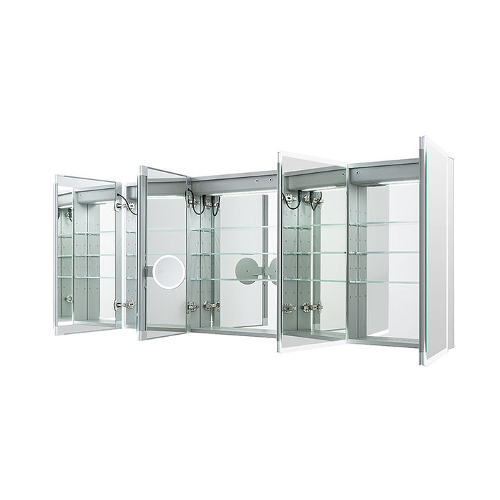 Edge Royale 72" x 32" LED Lighted Four Door Medicine Cabinet