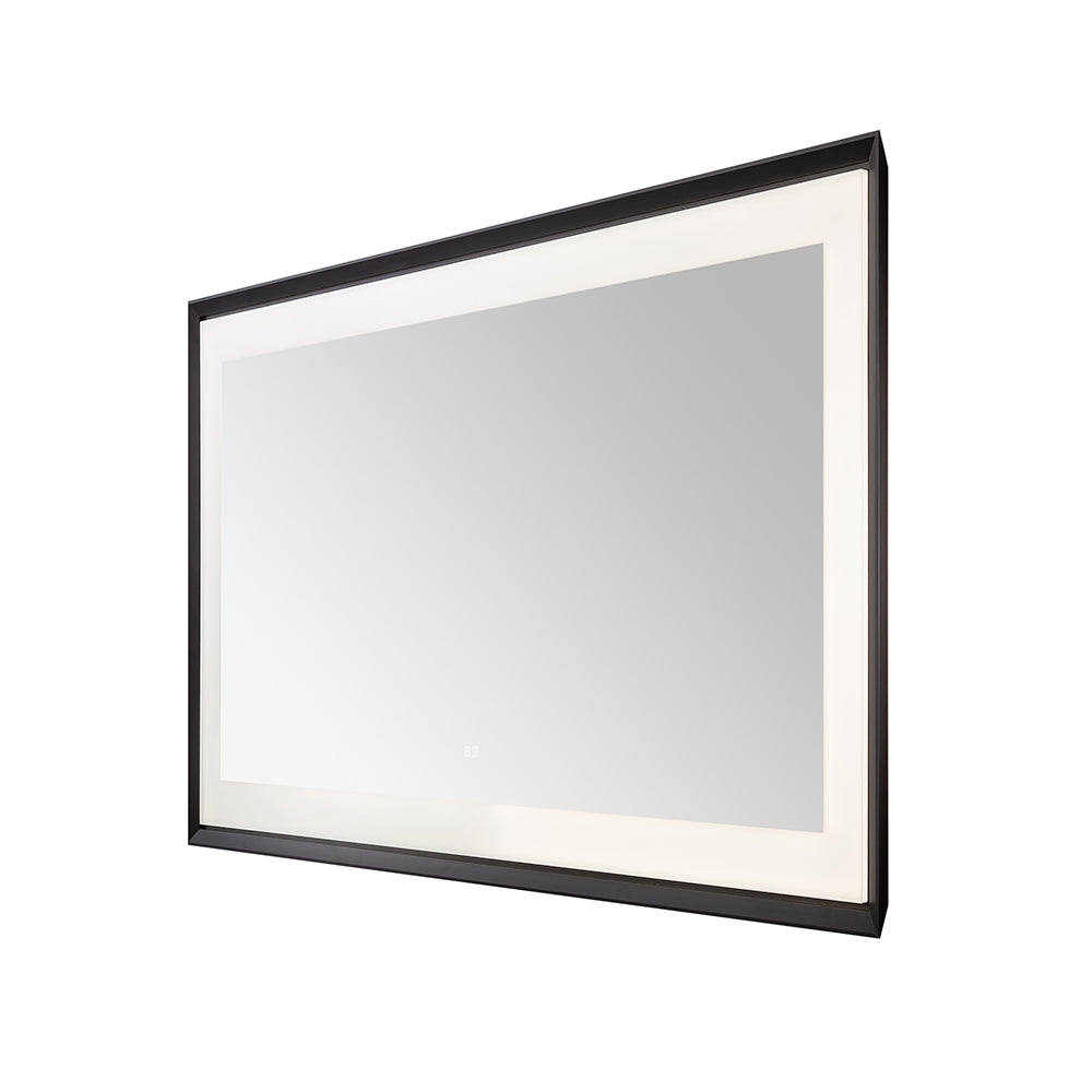 Madison 60" x 36" Framed LED Bathroom Mirror, Anti-Fog in Matte Black