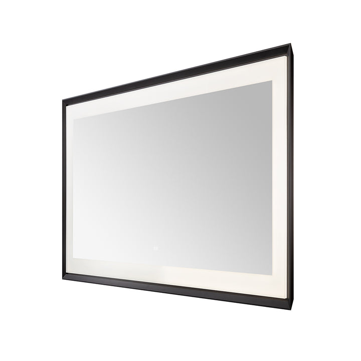 Madison 60" x 36" Framed LED Bathroom Mirror, Anti-Fog in Matte Black