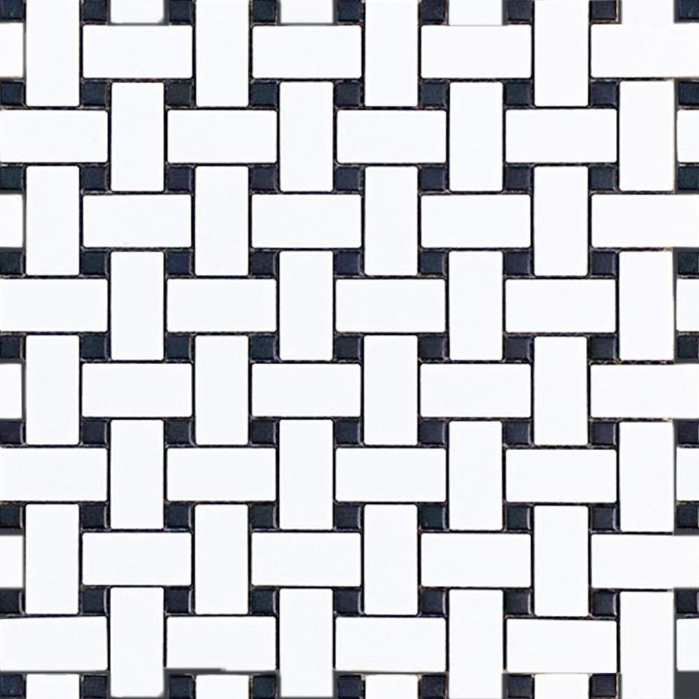 Geometrics Matte Porcelain Mosaic Tile | ANVE Kitchen &amp; Bath