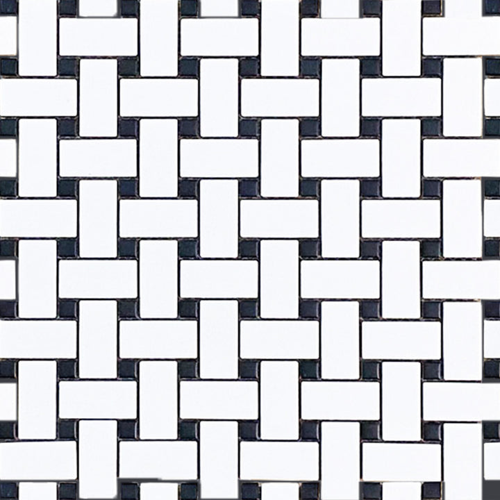 Geometrics Matte Porcelain Mosaic Tile | ANVE Kitchen &amp; Bath
