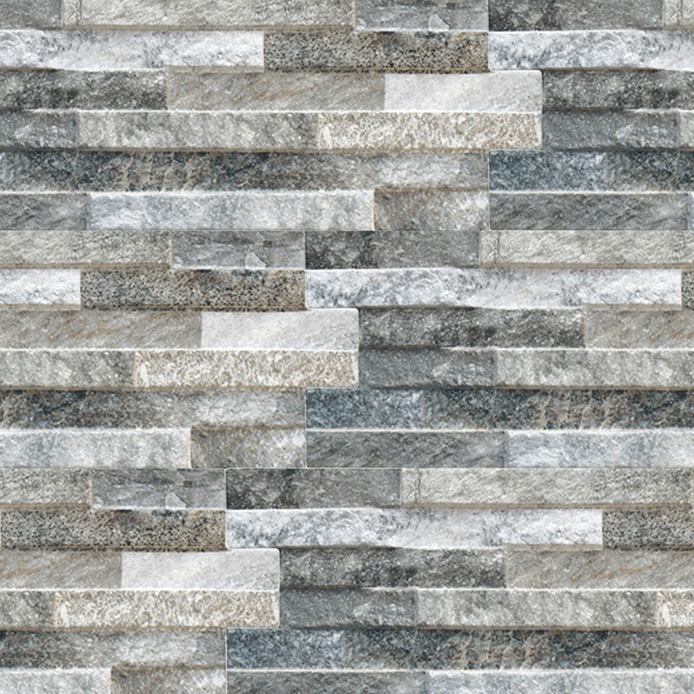 Ledgerstone Stacked-Stone-Look Textured Porcelain Wall Tile