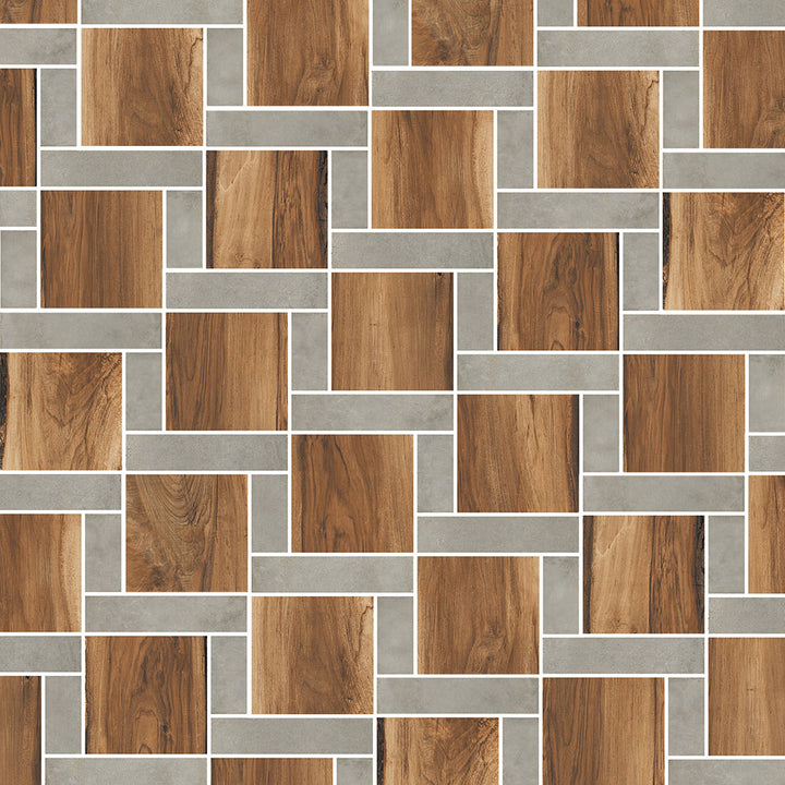Edgewood Wood-Look Matte Porcelain Mosaic Tile
