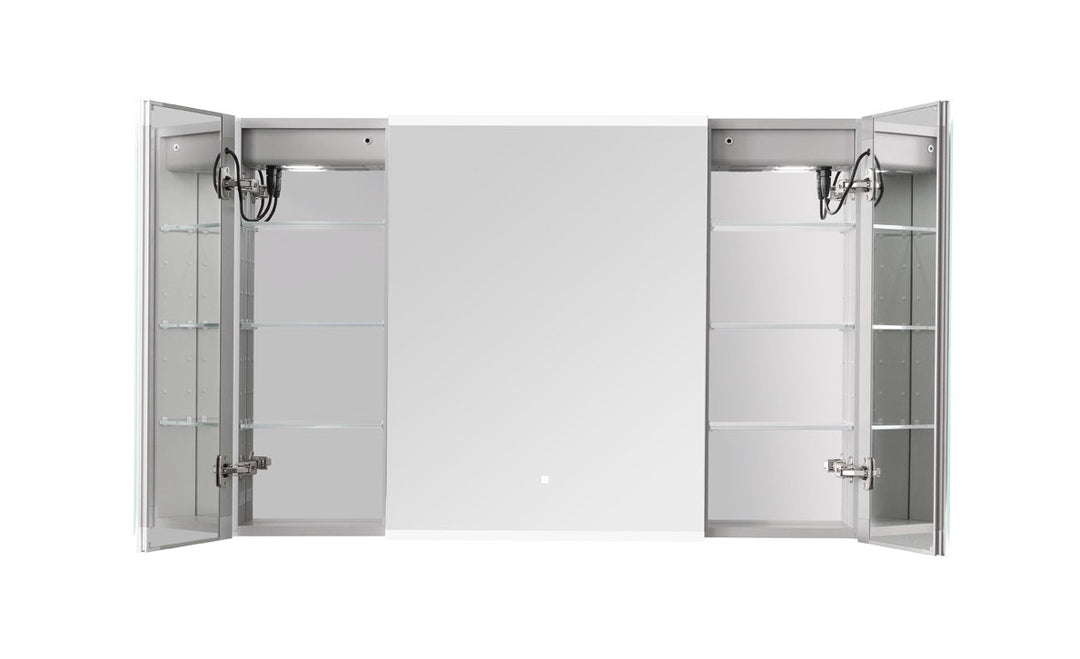 Edge Royale 40" x 32" LED Lighted Triple Door Medicine Cabinet