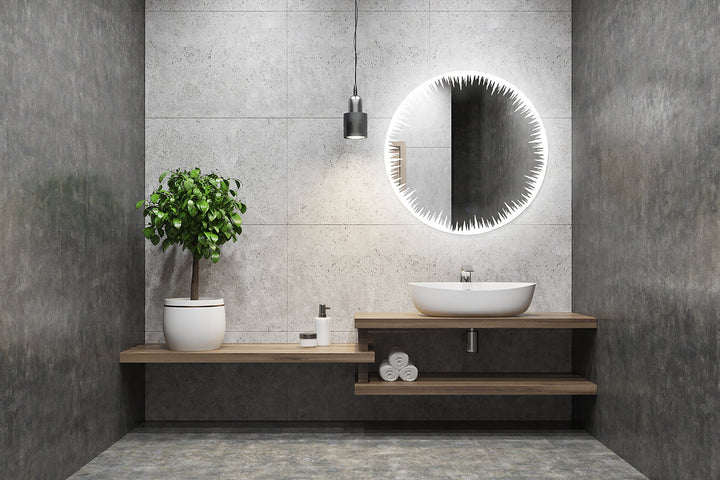 Flame 30" LED Bathroom Mirror, Anti-Fog
