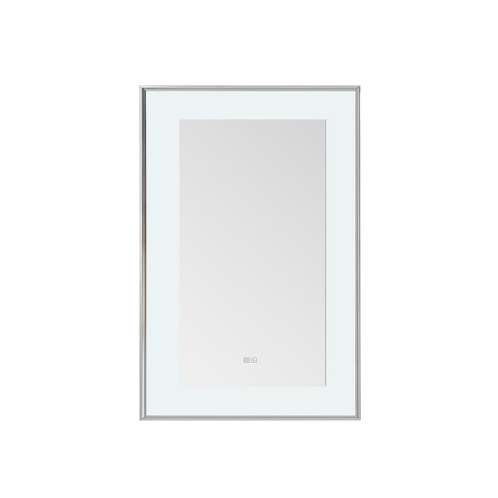 Lexington 24" x 36" LED Bathroom Mirror in Chrome, Anti-Fog