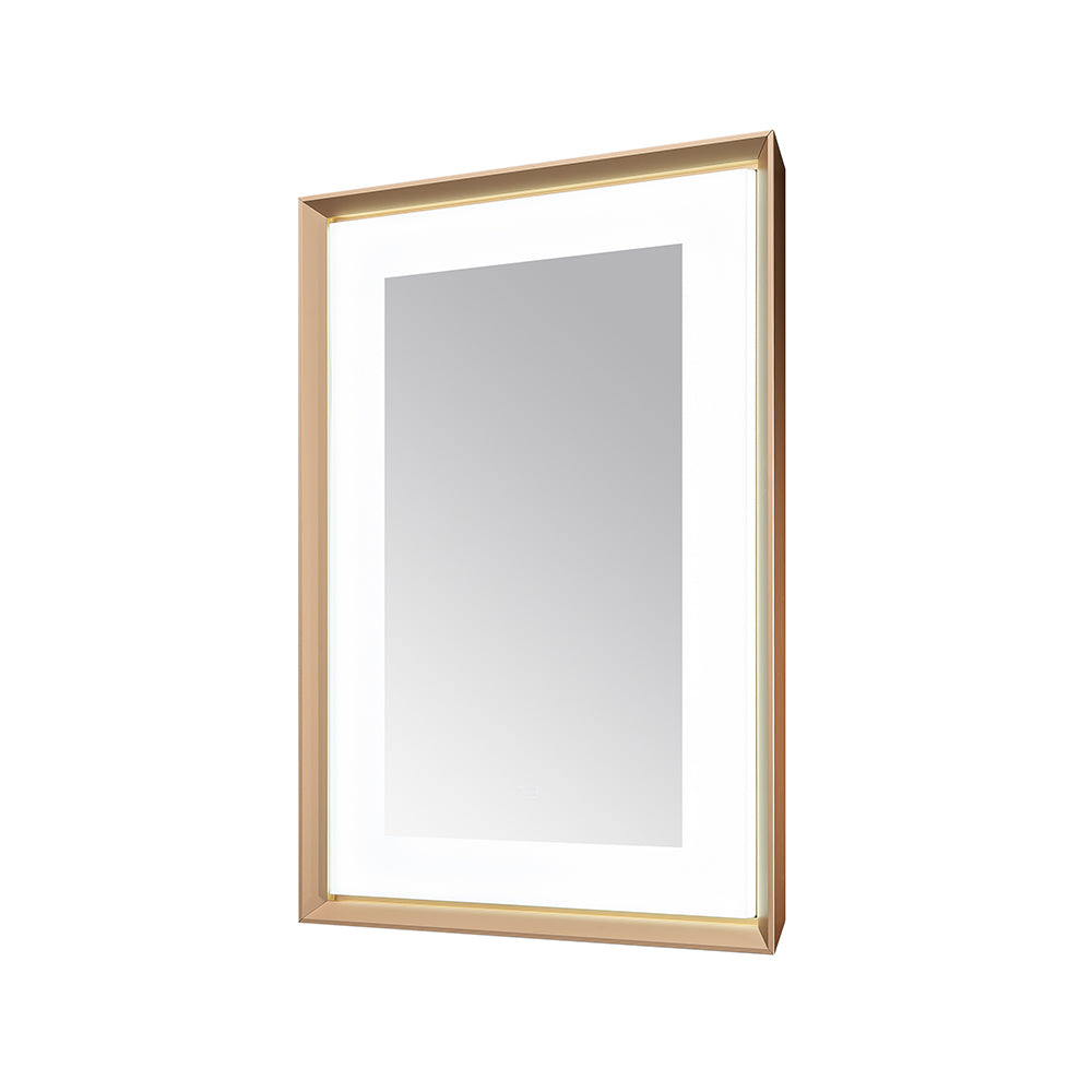 Madison 30" x 36" LED Bathroom Mirror in Brushed Gold, Anti-Fog
