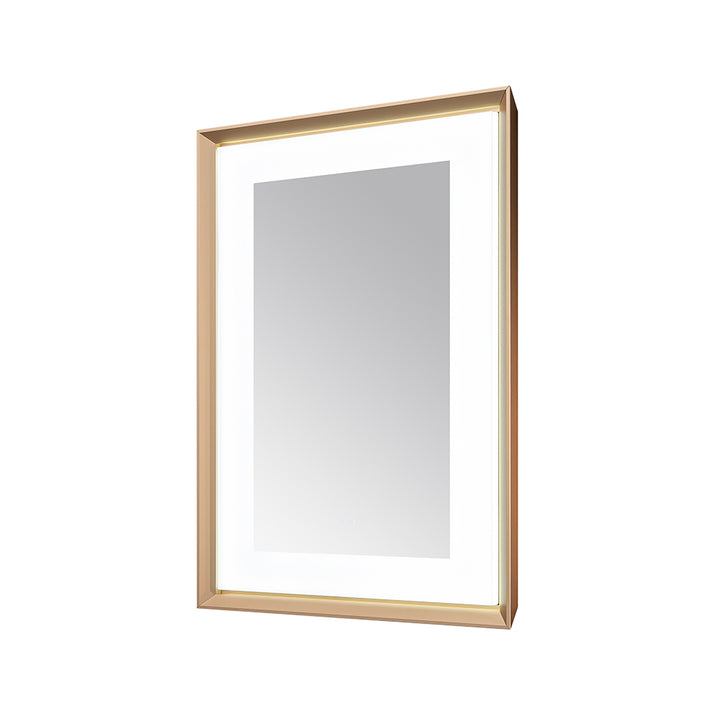 Madison 30" x 36" LED Bathroom Mirror in Brushed Gold, Anti-Fog