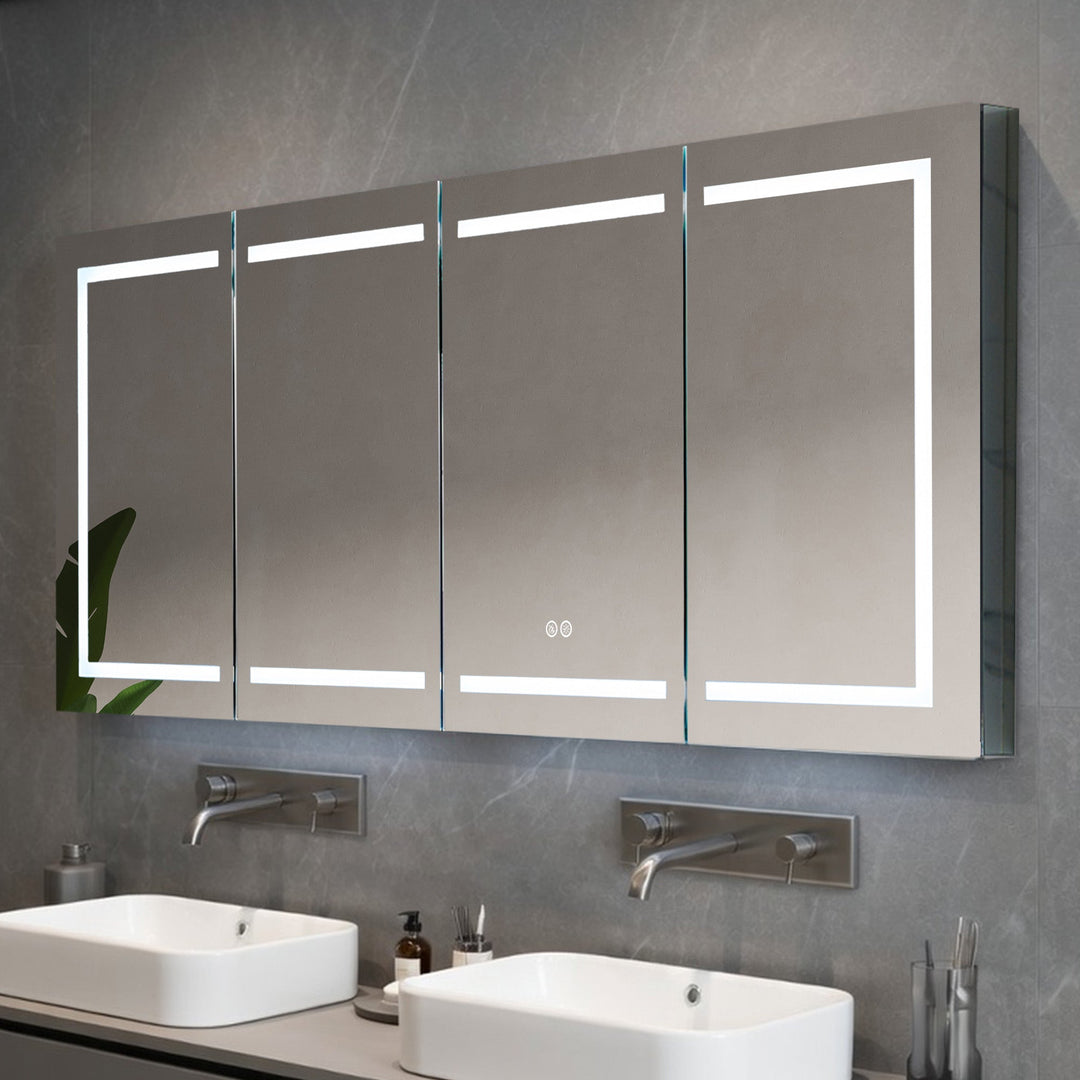 Canopus 60" Recessed or Surface-Mount LED Medicine Cabinet