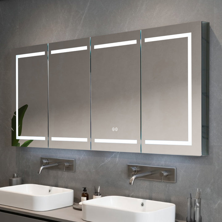 Canopus 60" Recessed or Surface-Mount LED Medicine Cabinet