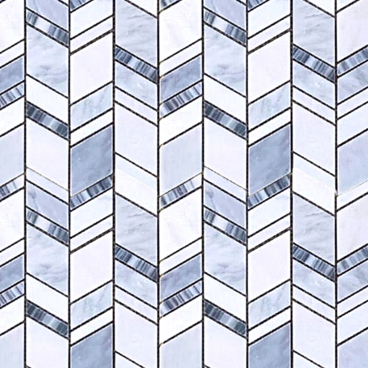 Eastern White Honed Marble Mosaic Tile