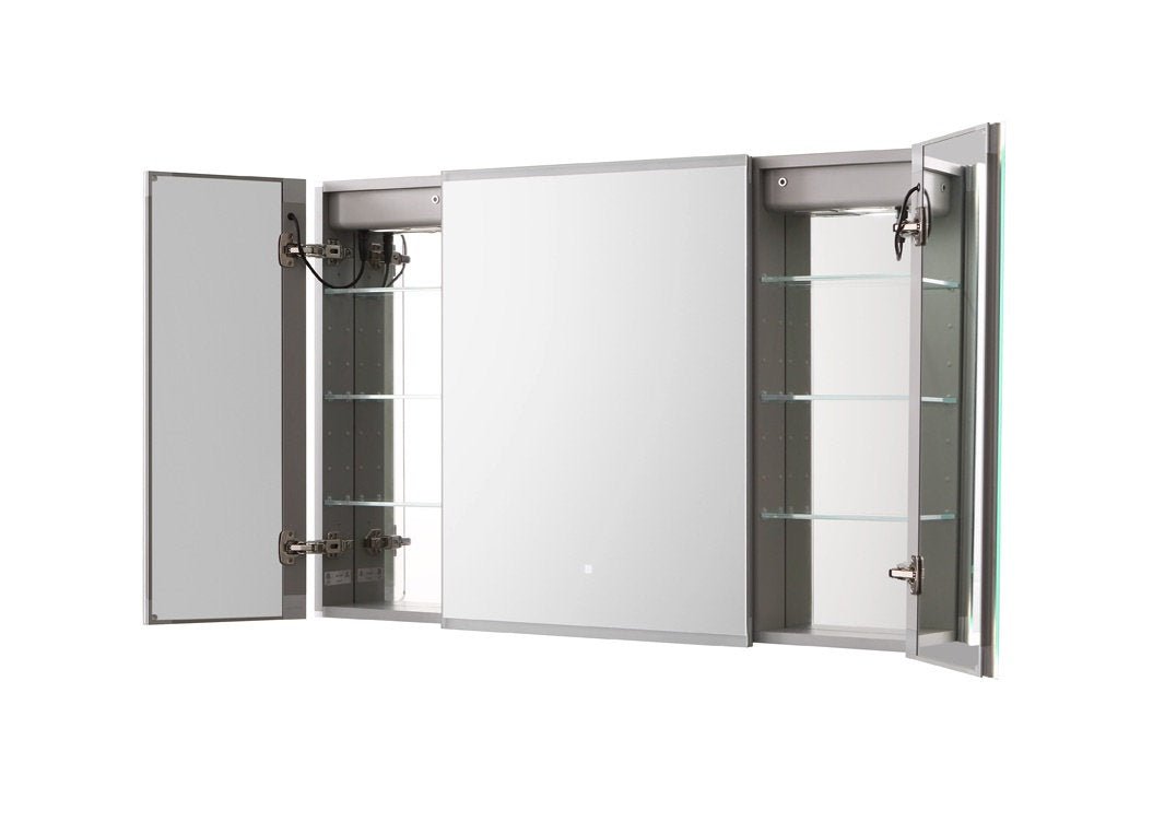 Edge Royale 40" x 32" LED Lighted Triple Door Medicine Cabinet