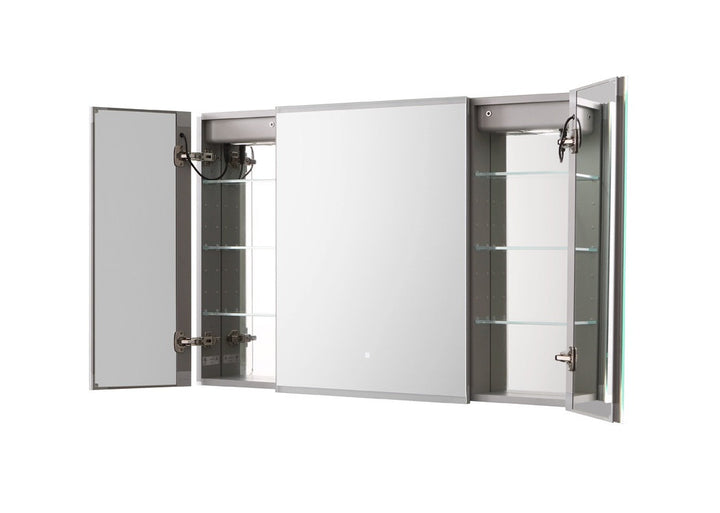Edge Royale 40" x 32" LED Lighted Triple Door Medicine Cabinet