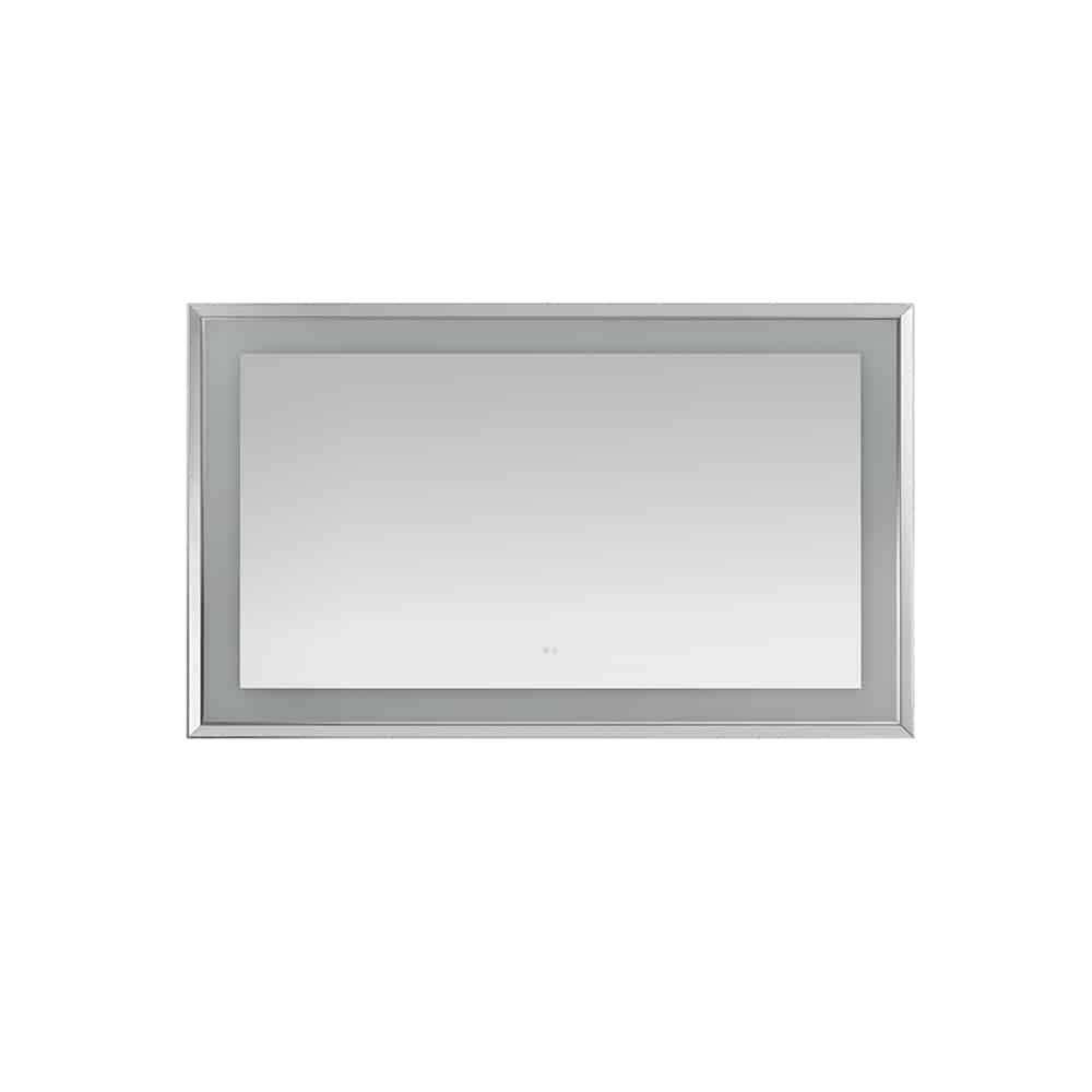 Madison 60" x 36" Framed LED Bathroom Mirror, Anti-Fog in Chrome
