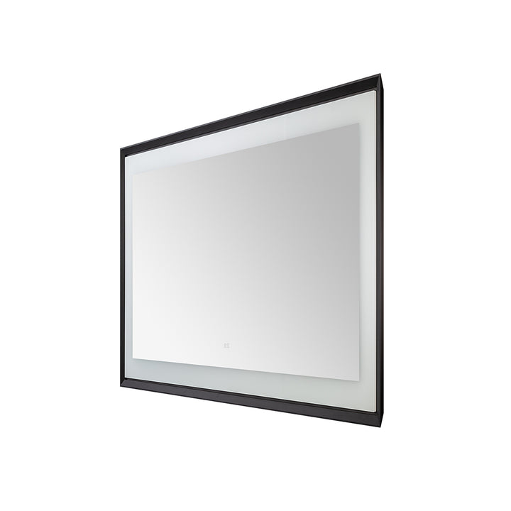 Madison 48" x 36" Framed LED Bathroom Mirror, Anti-Fog in Matte Black