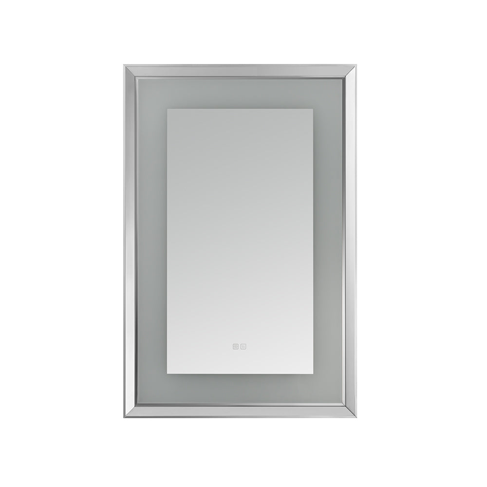 Madison 24" x 36" LED Bathroom Mirror in Chrome, Anti-Fog