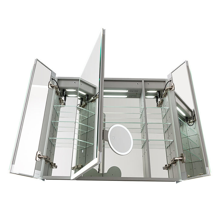 Edge Royale 36" x 32" LED Lighted Triple Door Medicine Cabinet