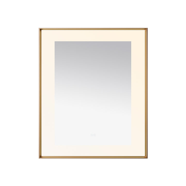 Lexington 30" x 36" LED Bathroom Mirror in Brushed Gold, Anti-Fog