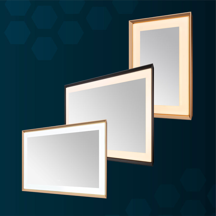 Madison 72" x 36" Framed LED Bathroom Mirror, Anti-Fog in Chrome
