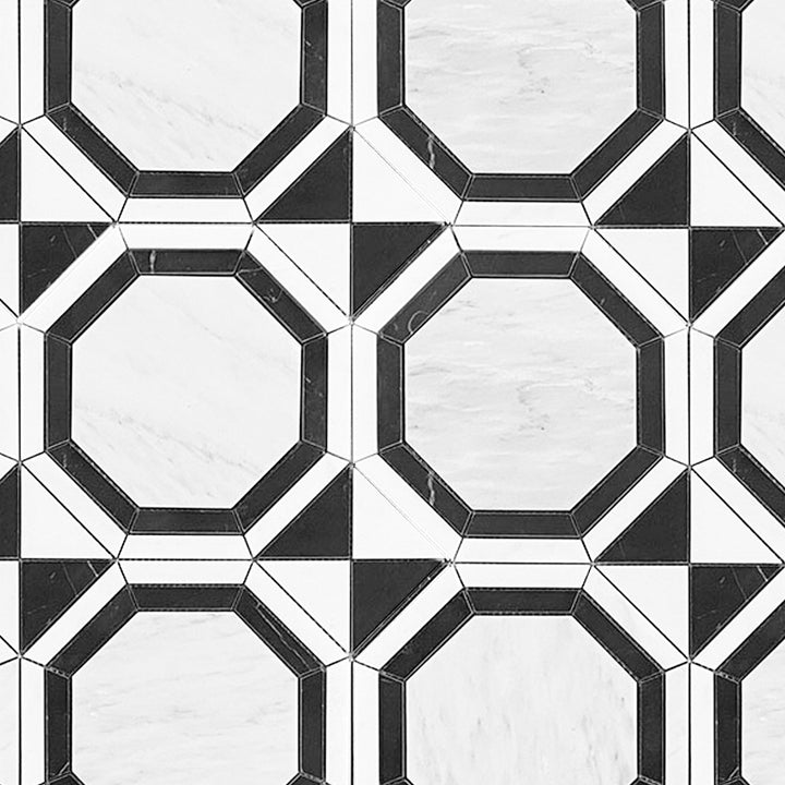 Eastern White Honed Marble Mosaic Tile