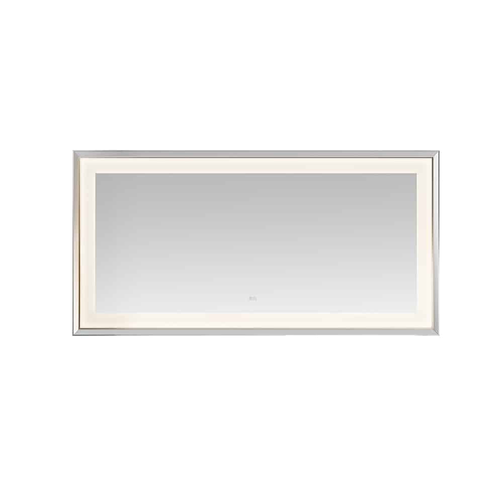 Madison 72" x 36" Framed LED Bathroom Mirror, Anti-Fog in Chrome