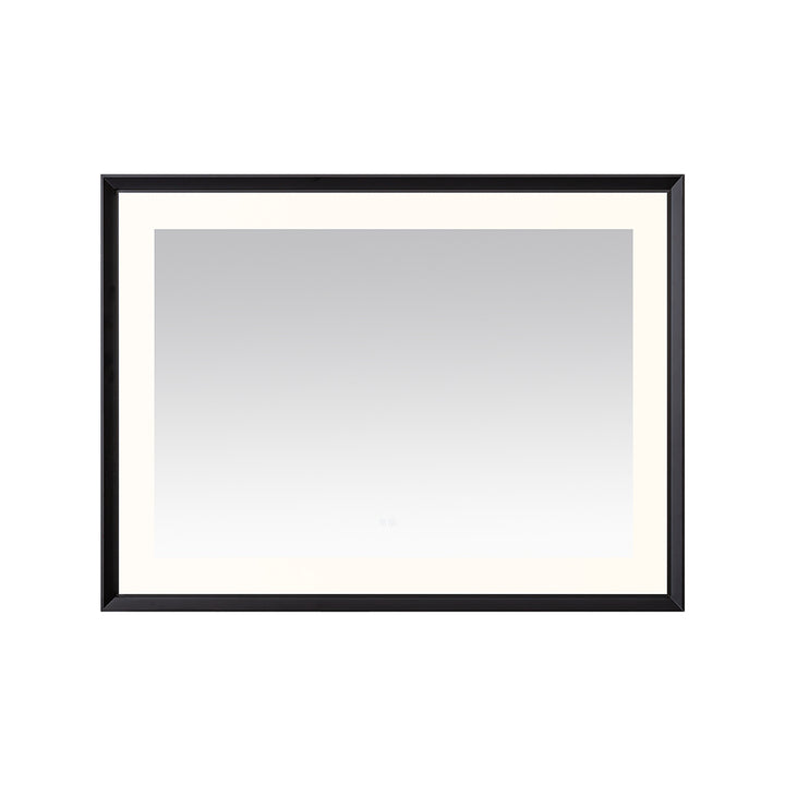 Madison 48" x 36" Framed LED Bathroom Mirror, Anti-Fog in Matte Black