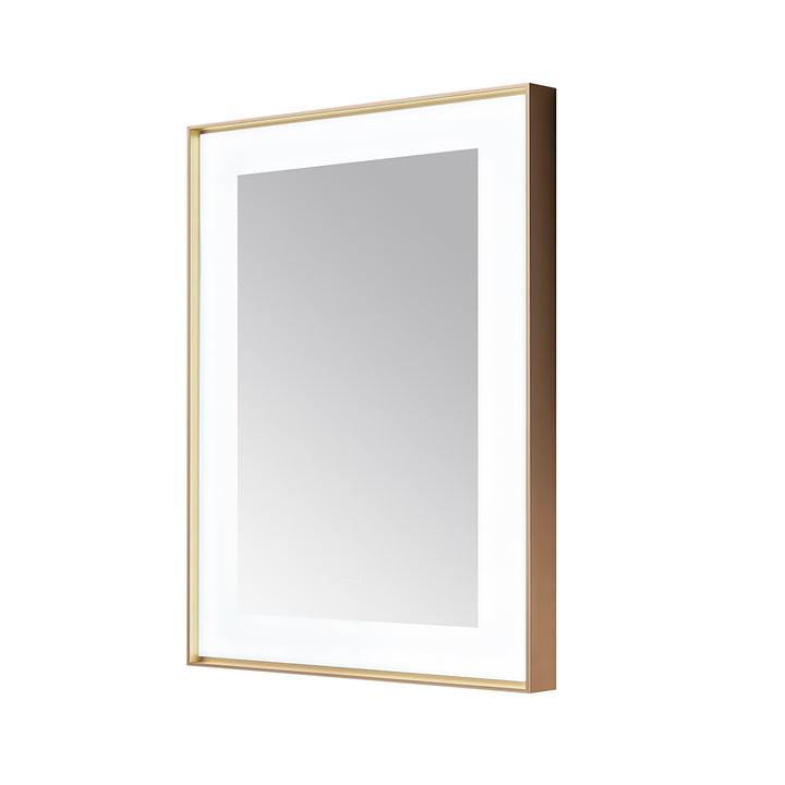 Lexington 30" x 36" LED Bathroom Mirror in Brushed Gold, Anti-Fog
