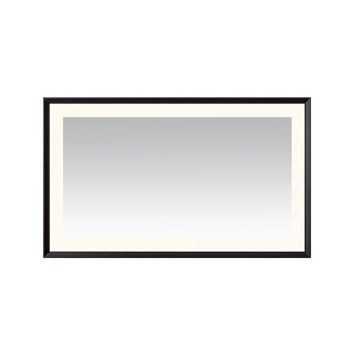 Madison 60" x 36" Framed LED Bathroom Mirror, Anti-Fog in Matte Black