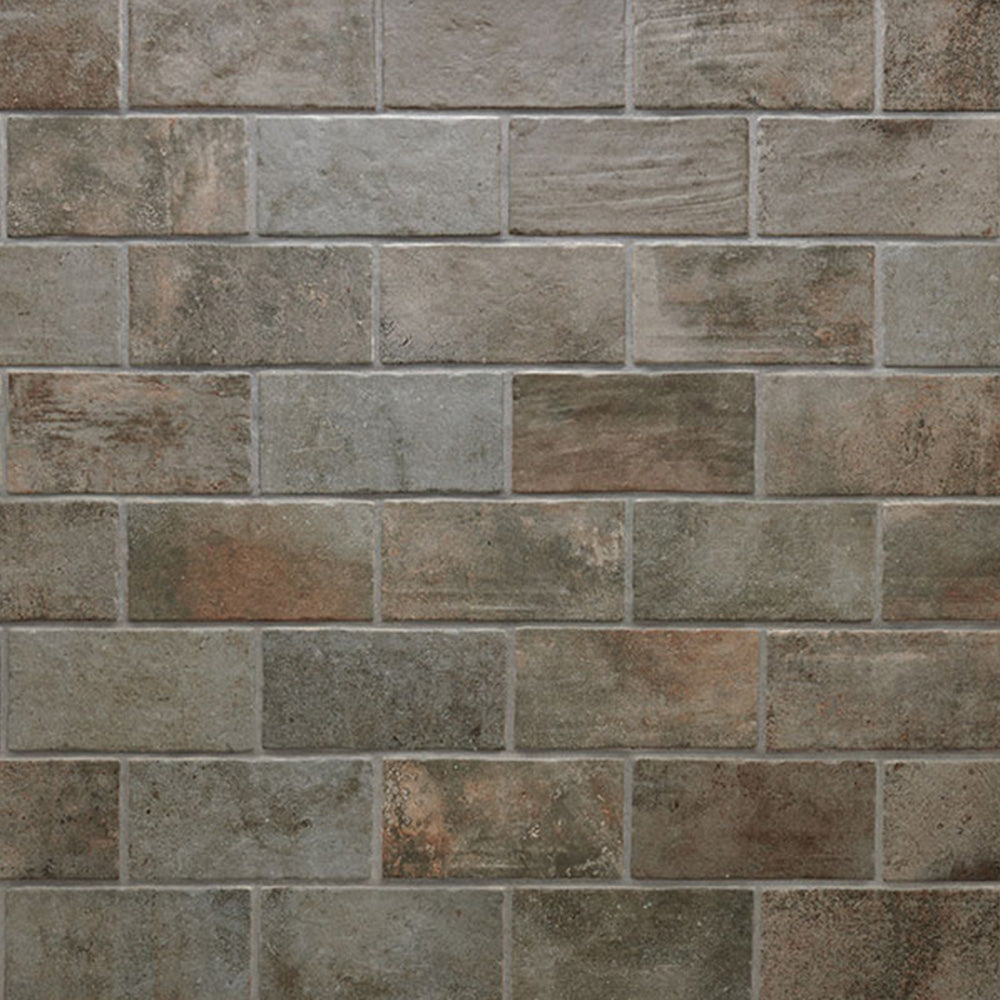 Terra Brick 5" x 10" Brick-Look Matte Porcelain Floor &amp; Wall Tile