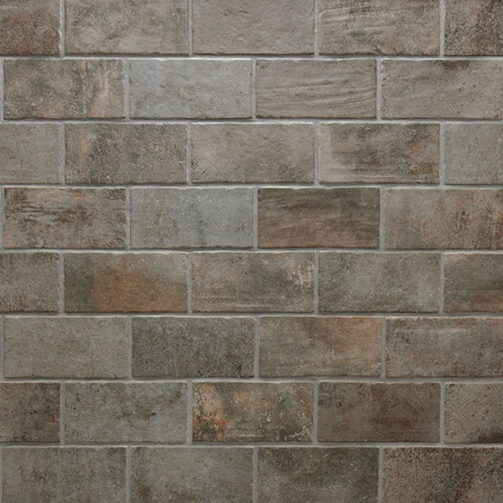 Terra Brick 5" x 10" Brick-Look Matte Porcelain Floor &amp; Wall Tile