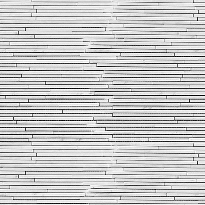 Eastern White Honed Marble Mosaic Tile