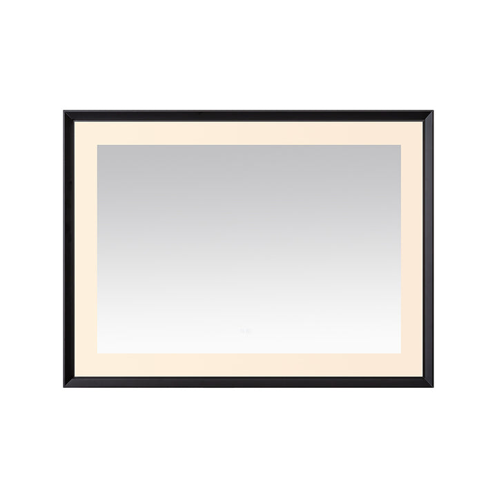 Madison 48" x 36" Framed LED Bathroom Mirror, Anti-Fog in Matte Black