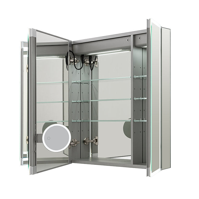 Edge Royale 36" x 32" LED Lighted Triple Door Medicine Cabinet