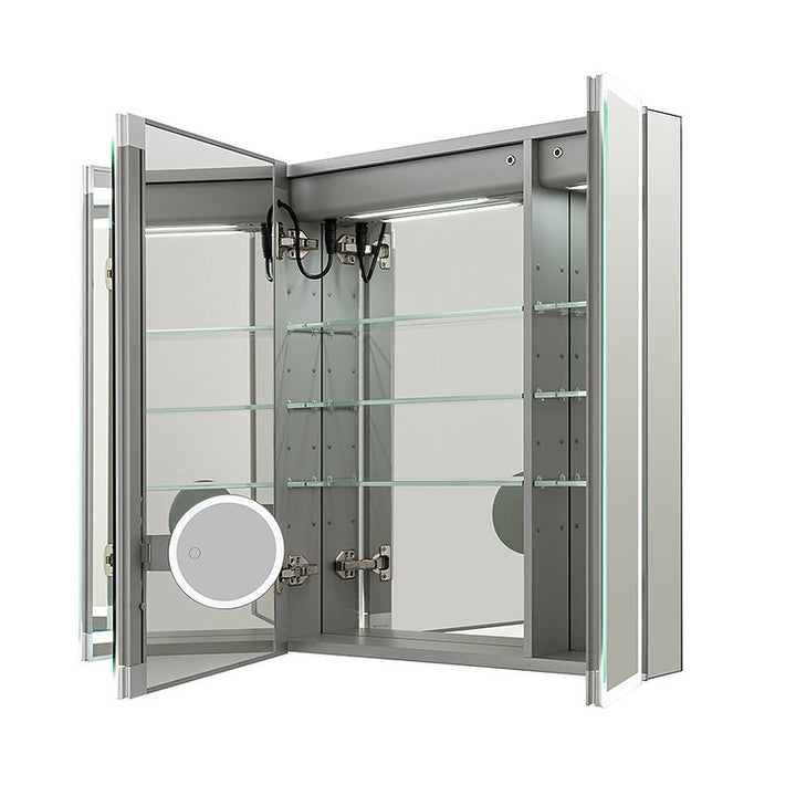 Edge Royale 36" x 32" LED Lighted Triple Door Medicine Cabinet