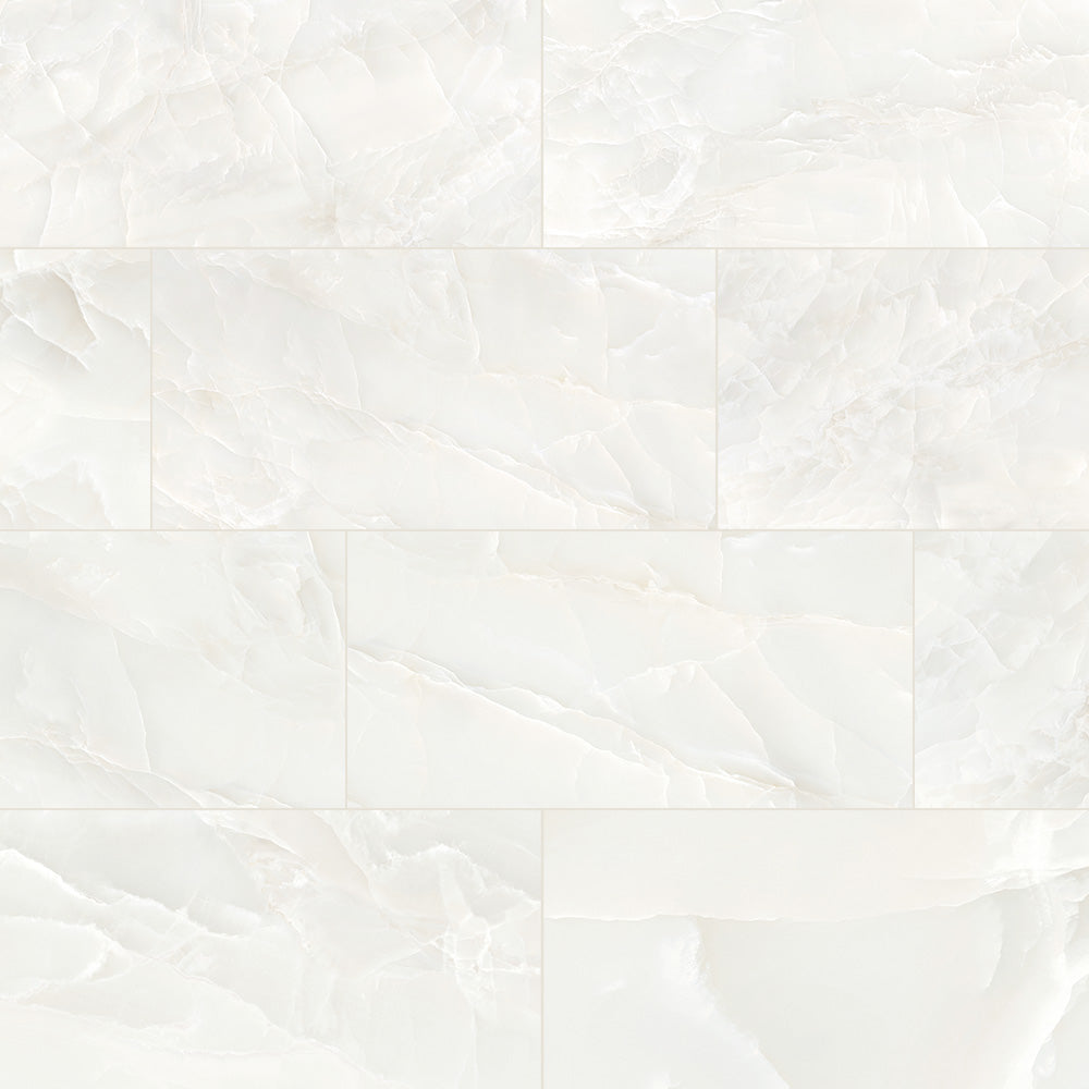 Precious Onyx-Look Polished Porcelain Floor &amp; Wall Tile