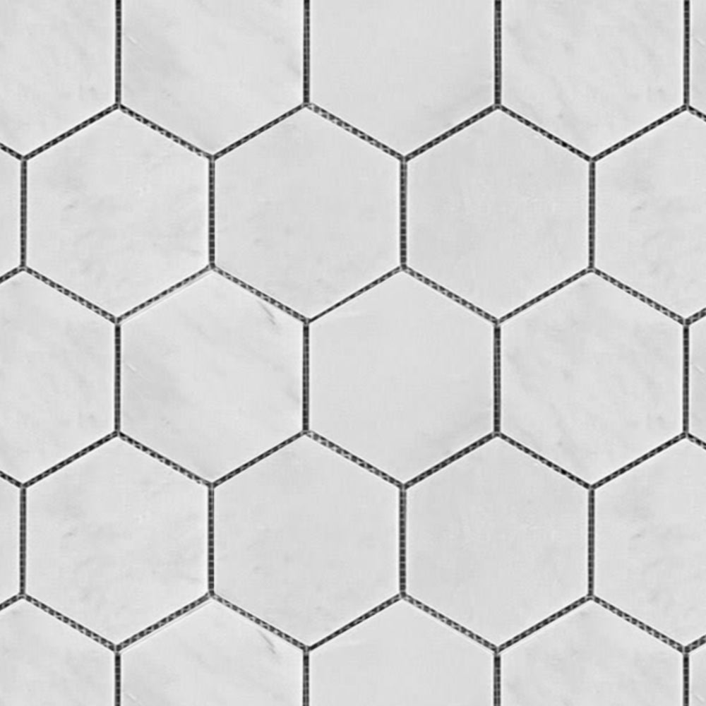 Eastern White Honed Marble Mosaic Tile