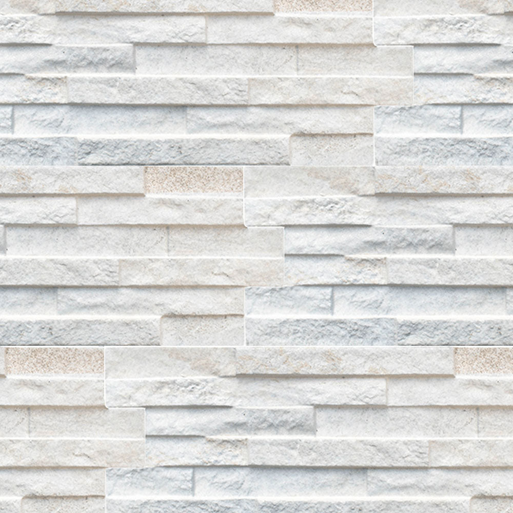 Ledgerstone Stacked-Stone-Look Textured Porcelain Wall Tile