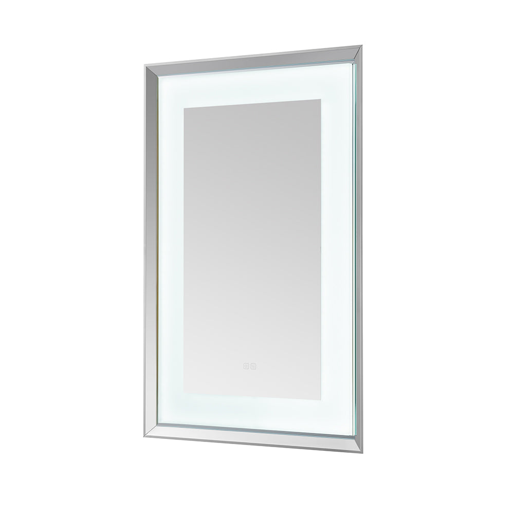 Madison 24" x 36" LED Bathroom Mirror in Chrome, Anti-Fog
