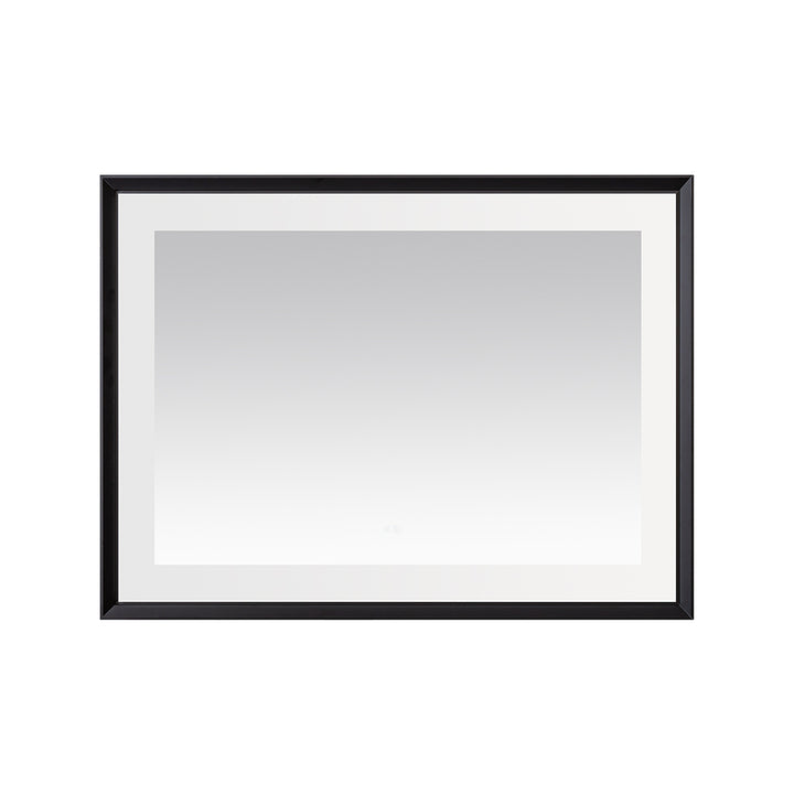 Madison 48" x 36" Framed LED Bathroom Mirror, Anti-Fog in Matte Black