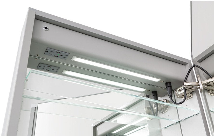 Edge Royale 72" x 32" LED Lighted Four Door Medicine Cabinet